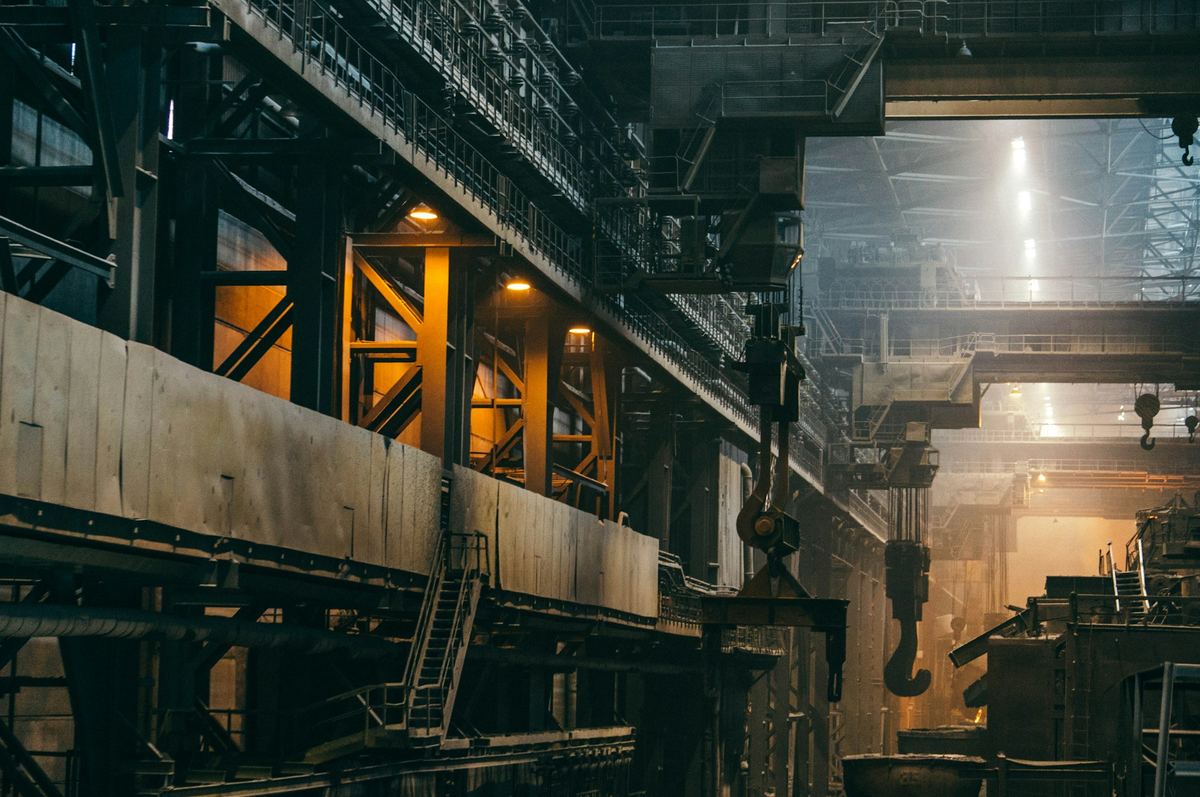 Interior of a large heavy industrial plant
